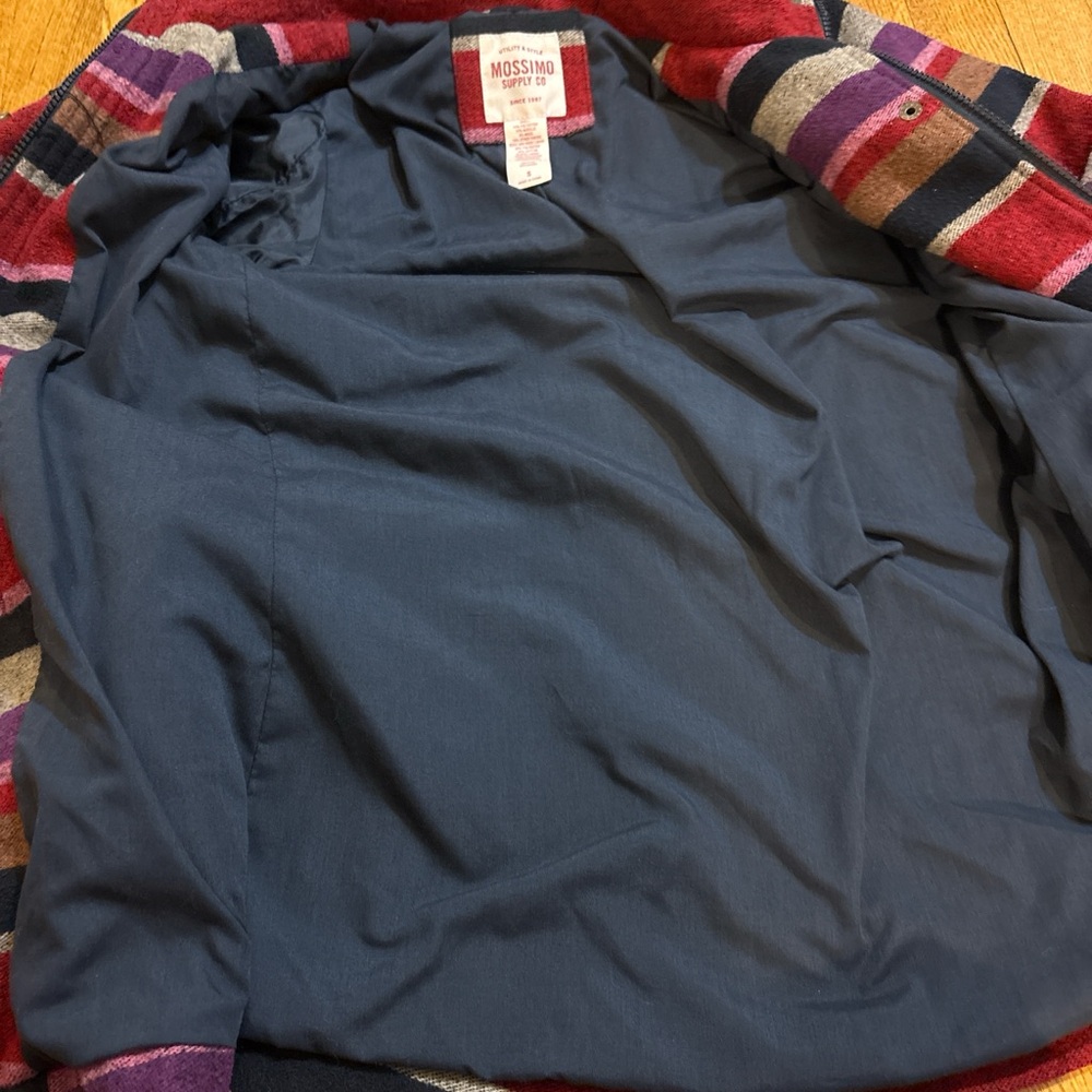 Mossimo Supply Co. Striped Hooded Jacket in Red, Navy & Purple - Picture 5 of 6